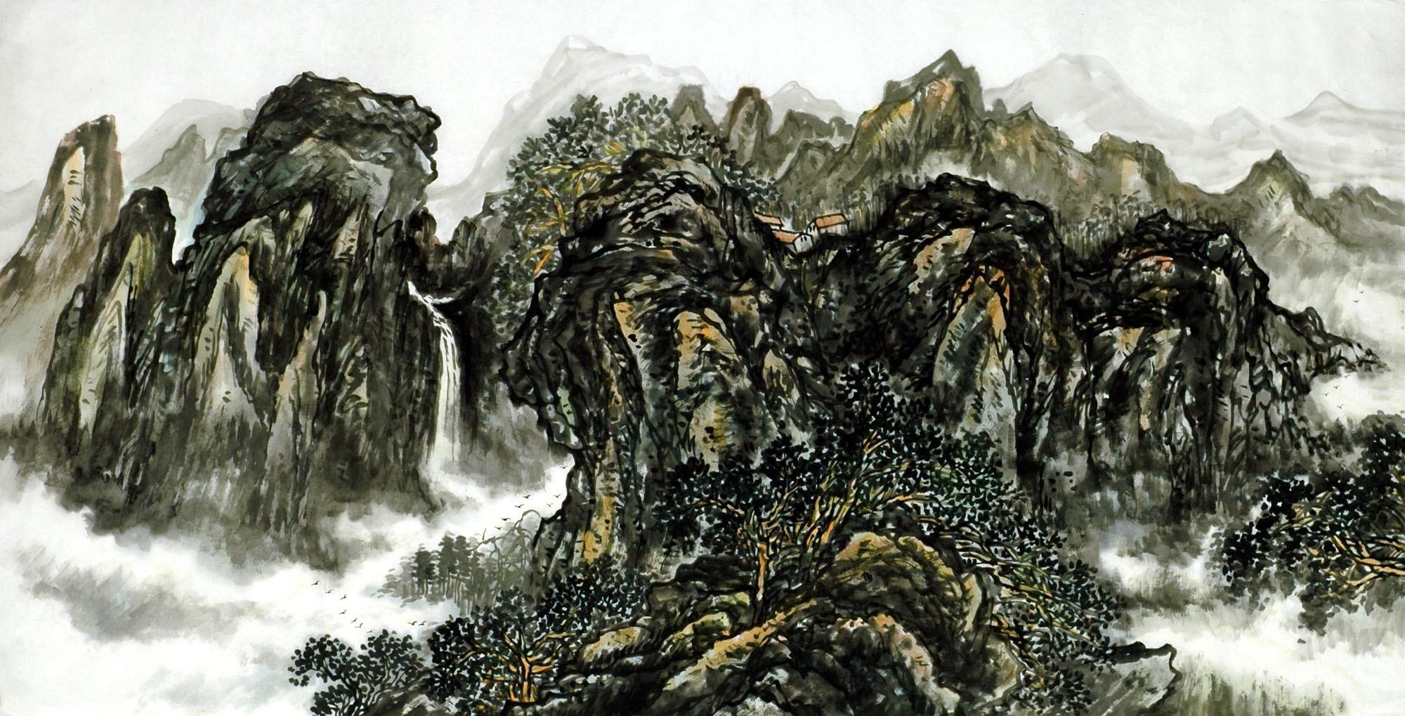 Chinese Landscape Painting - CNAG007148