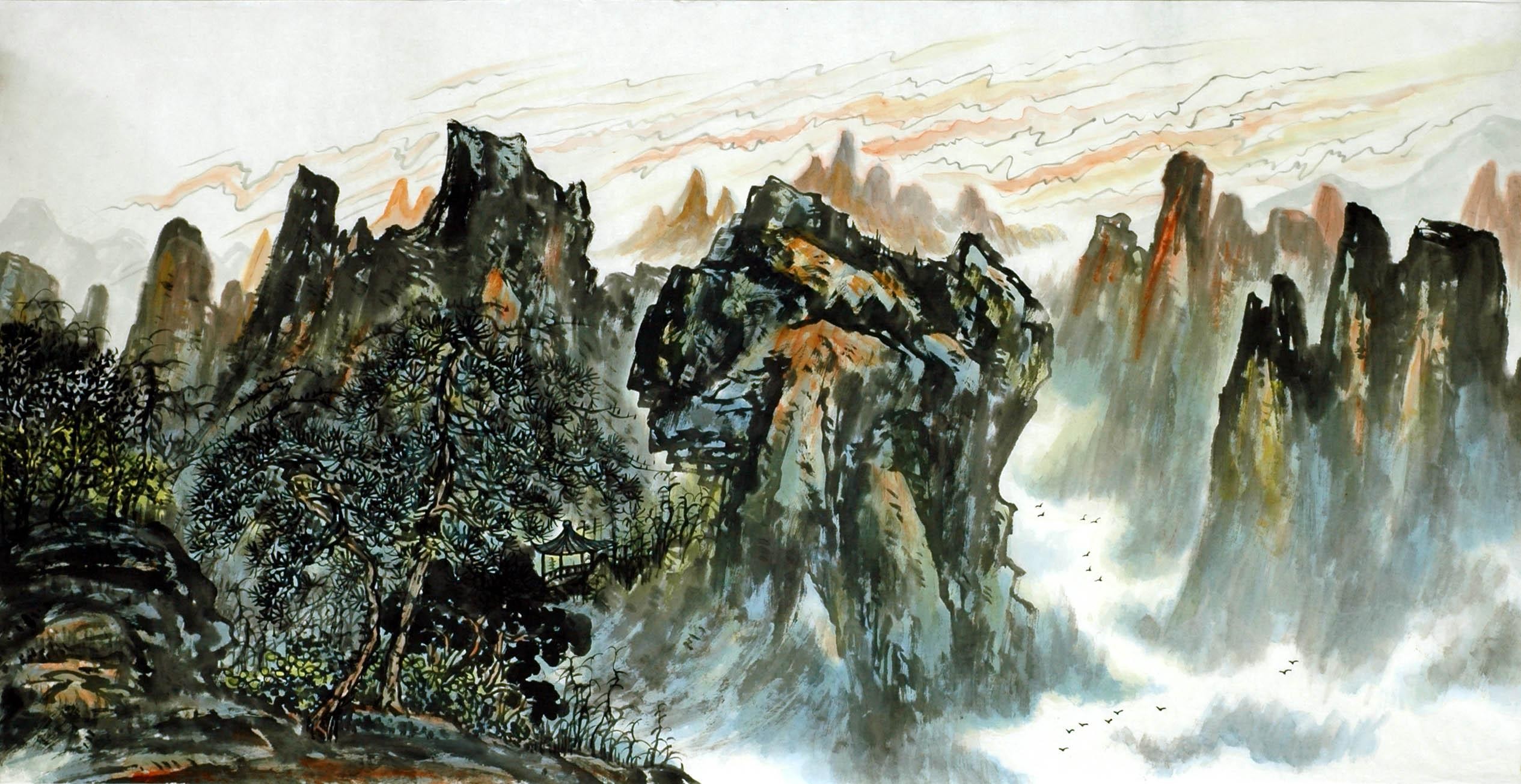 Chinese Landscape Painting - CNAG007149