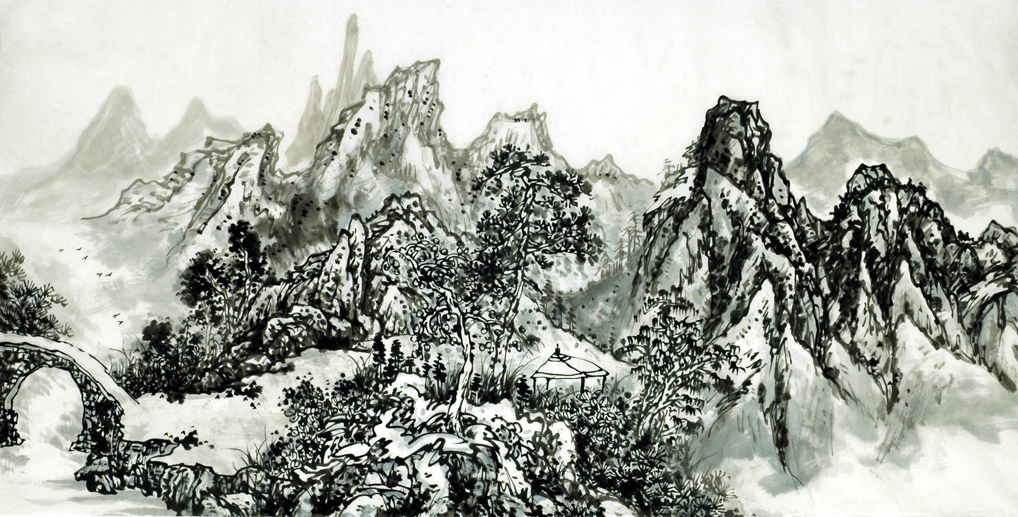 Chinese Landscape Painting - CNAG007151
