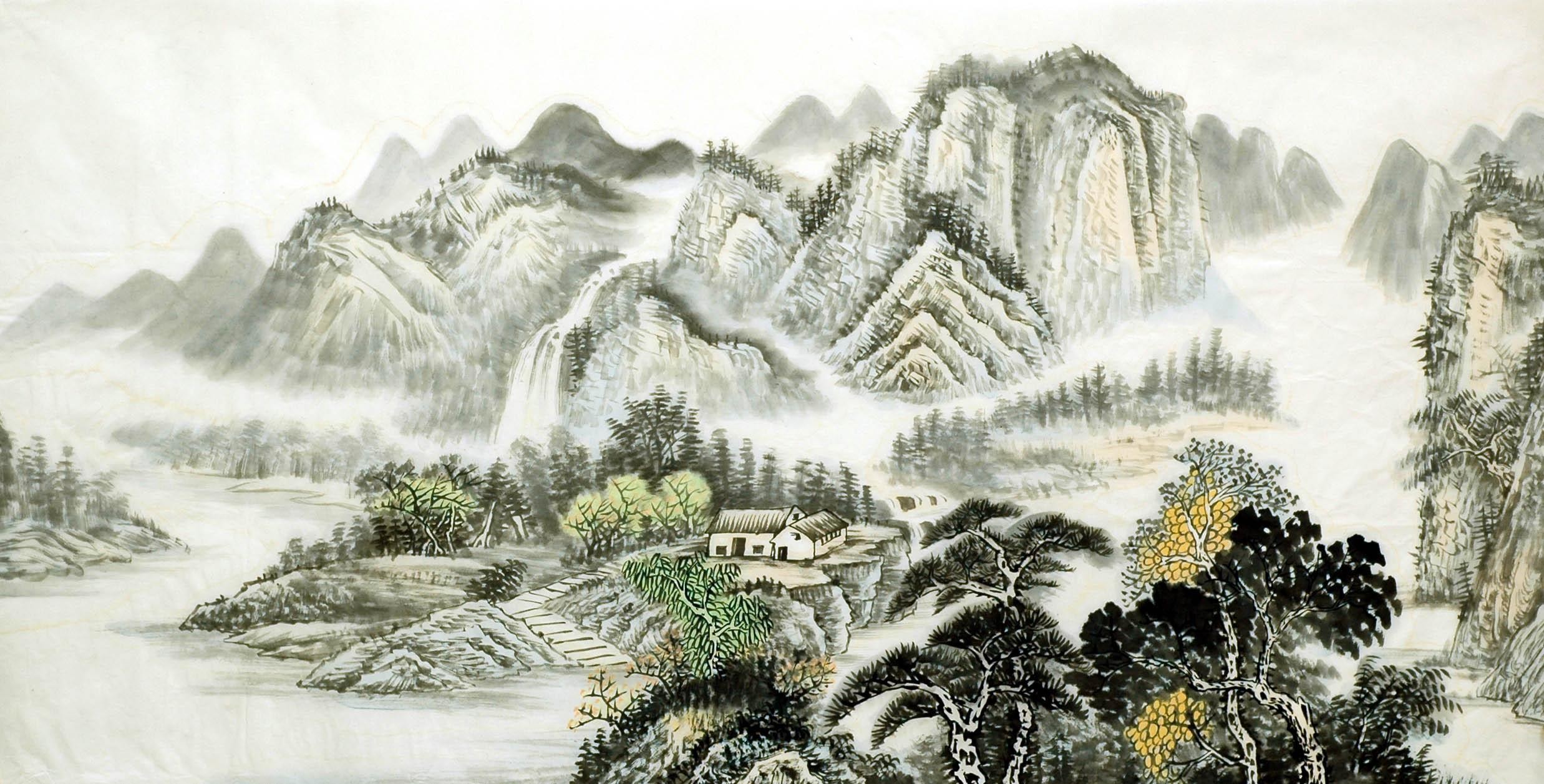 Chinese Landscape Painting - CNAG007153