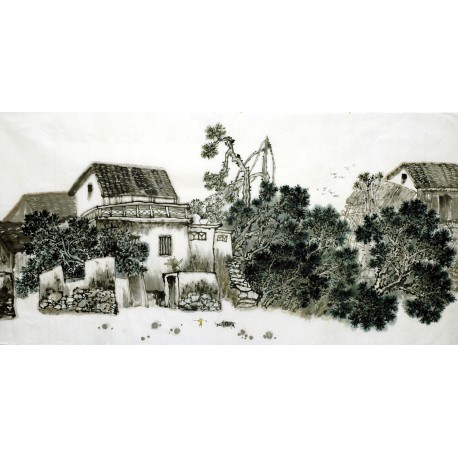Chinese Landscape Painting - CNAG007154