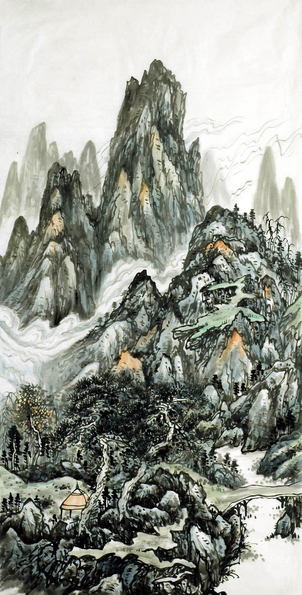 Chinese Landscape Painting - CNAG007159