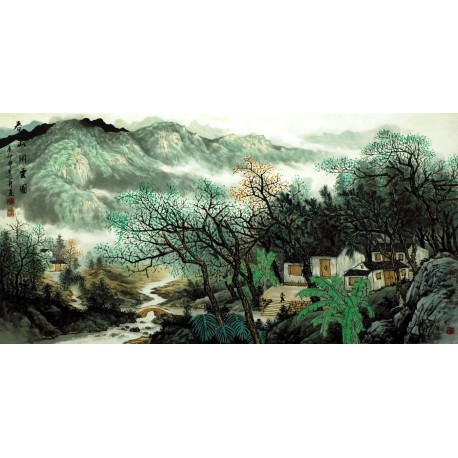 Chinese Landscape Painting - CNAG007162