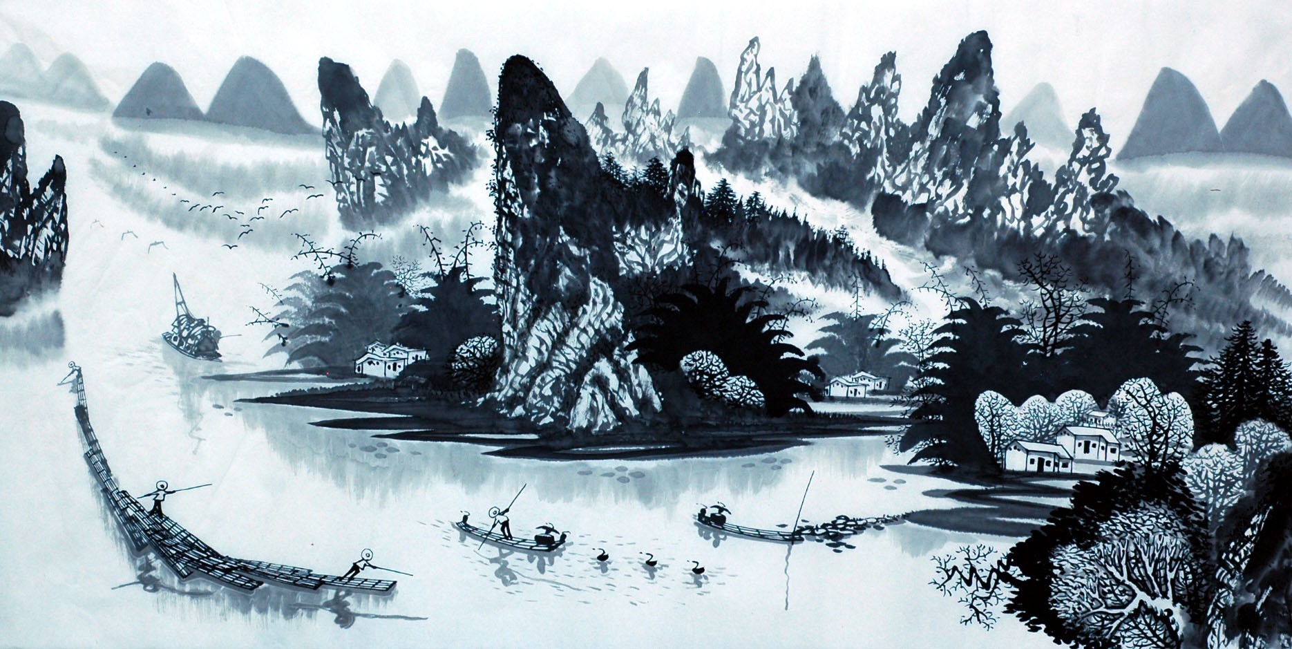 Chinese Cursive Scripts Painting - CNAG007195