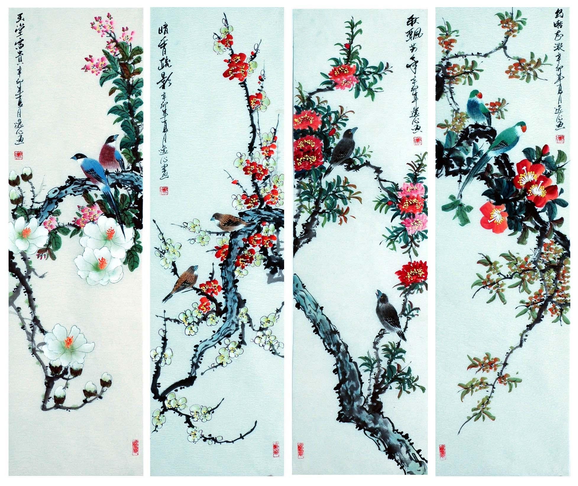 Chinese Flowers&Trees Painting - CNAG007277