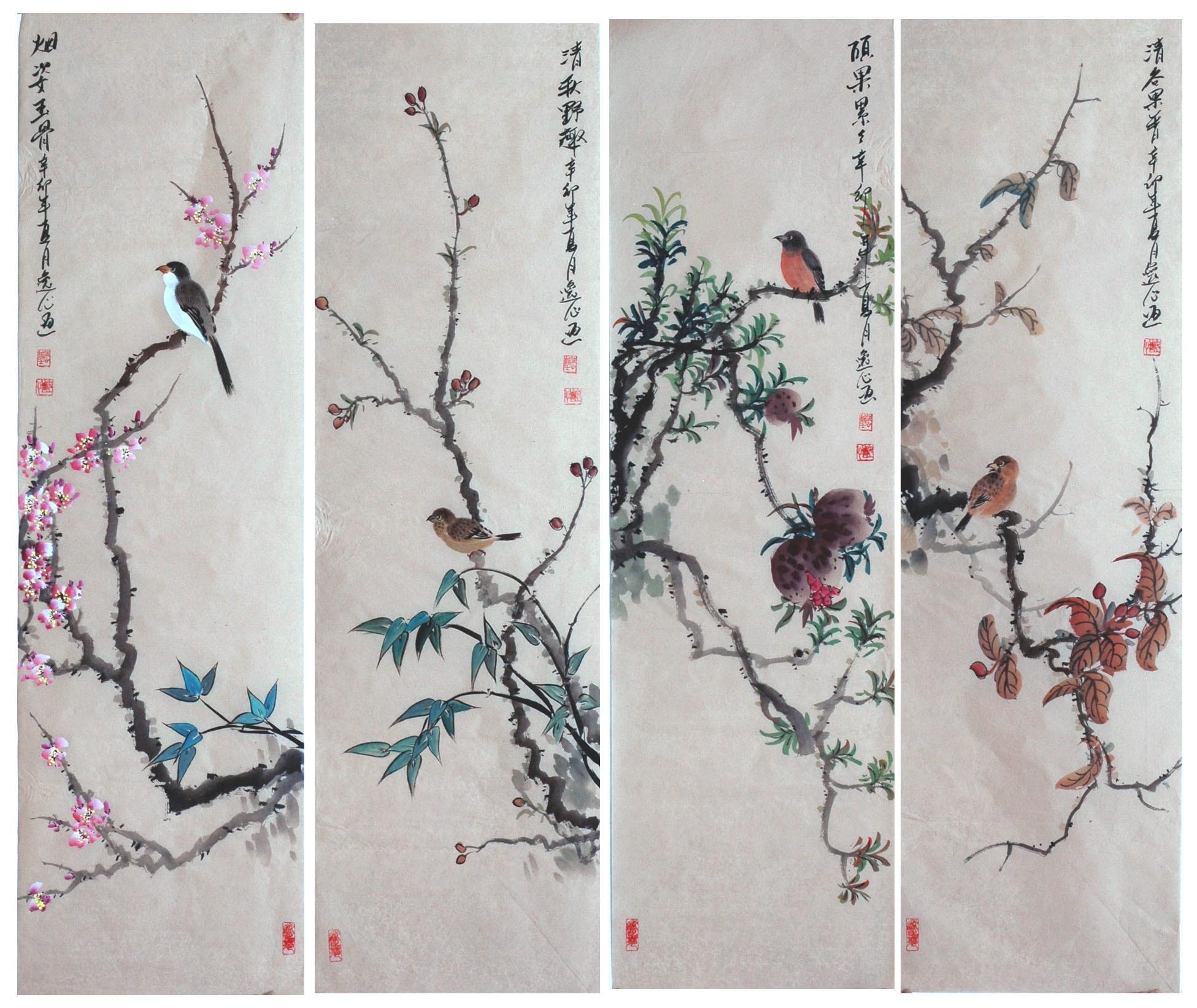 Chinese Flowers&Trees Painting - CNAG007278