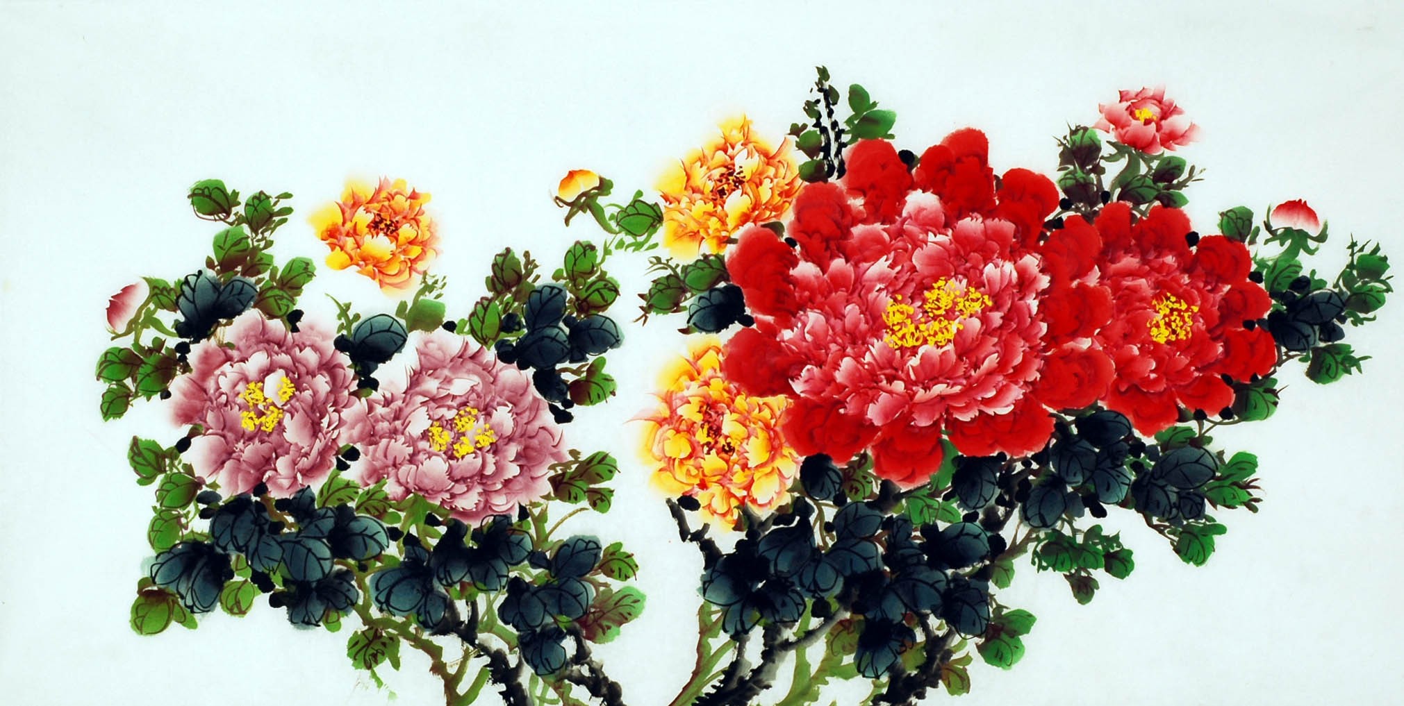 Chinese Peony Painting - CNAG007284