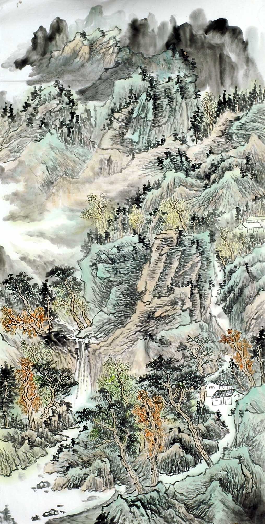 Chinese Landscape Painting - CNAG007303