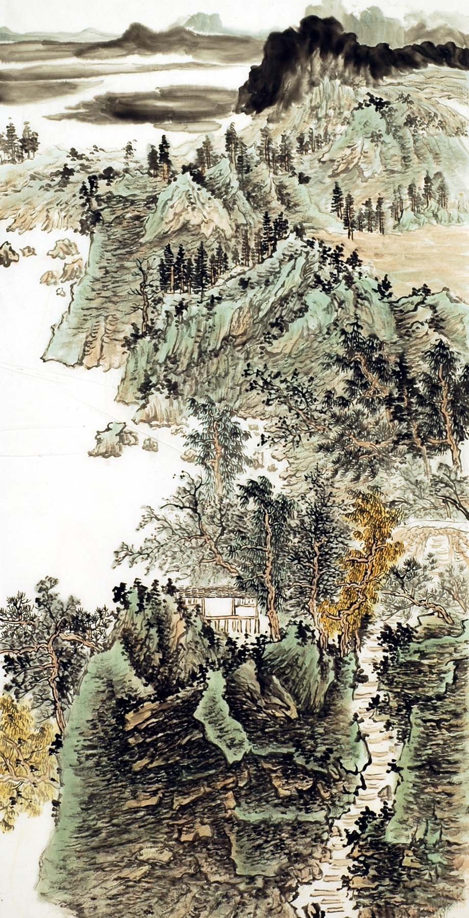 Chinese Landscape Painting - CNAG007305