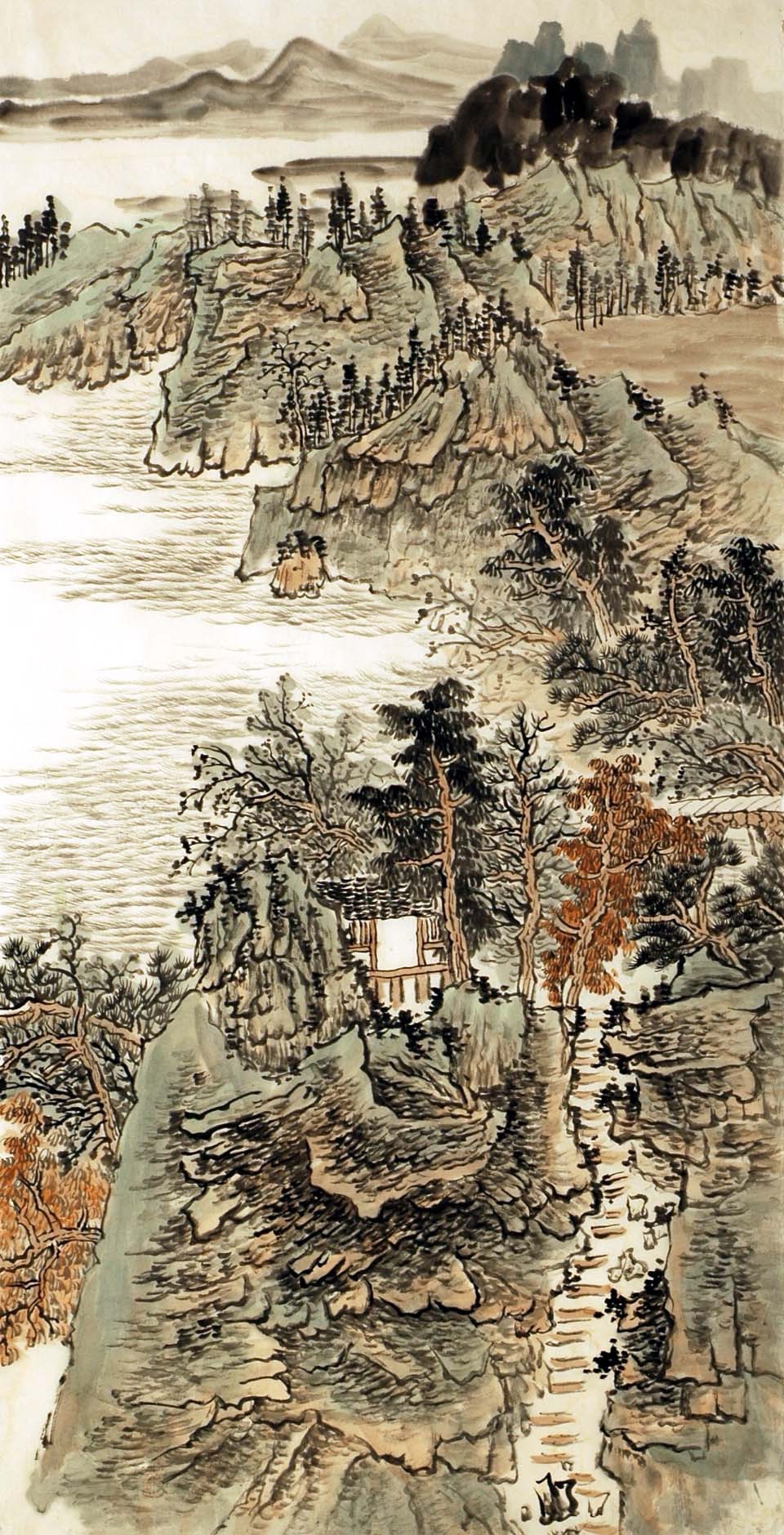 Chinese Landscape Painting - CNAG007306