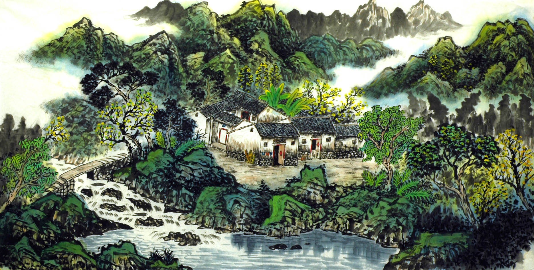 Chinese Landscape Painting - CNAG007308