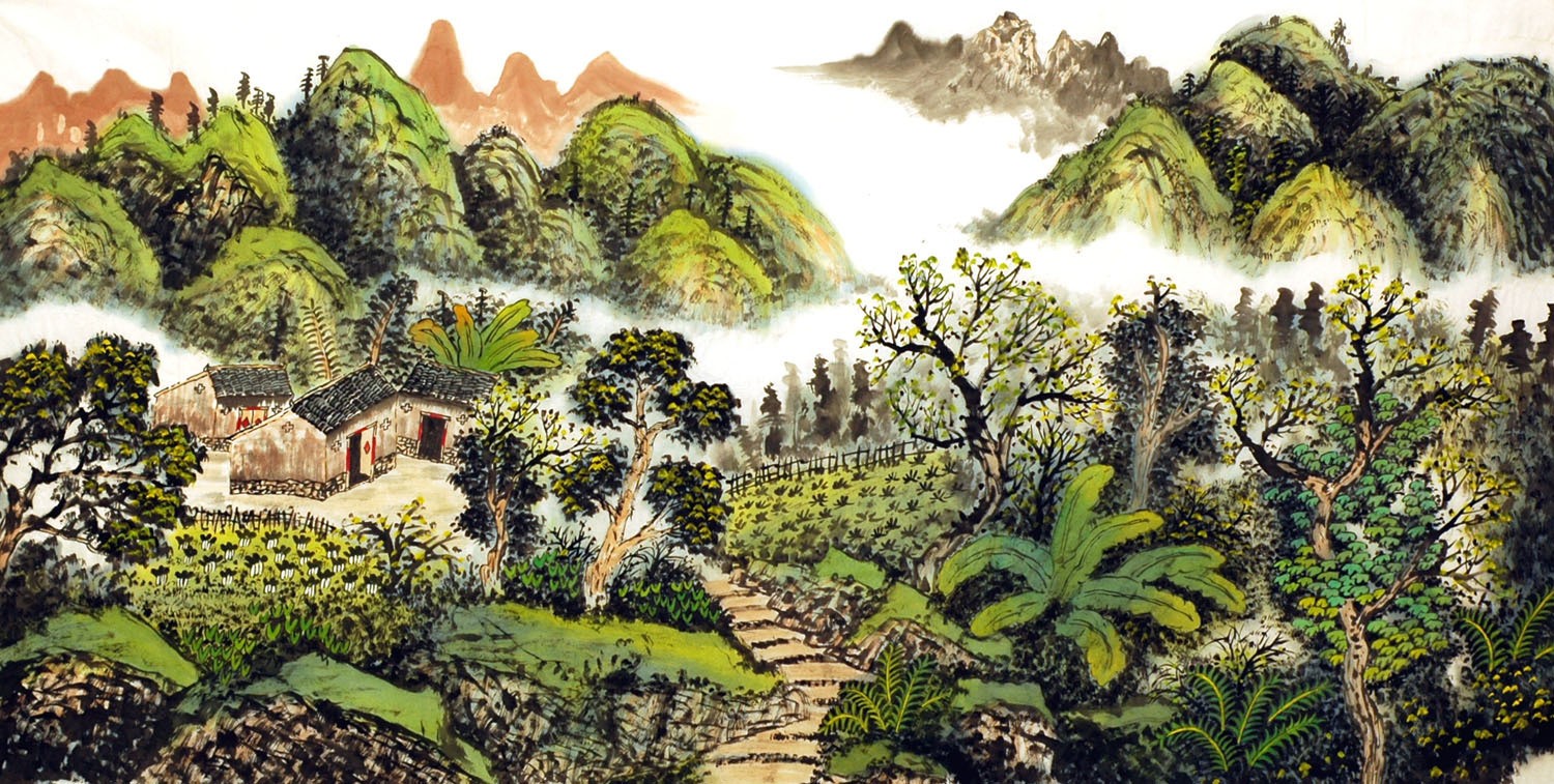 Chinese Landscape Painting - CNAG007313