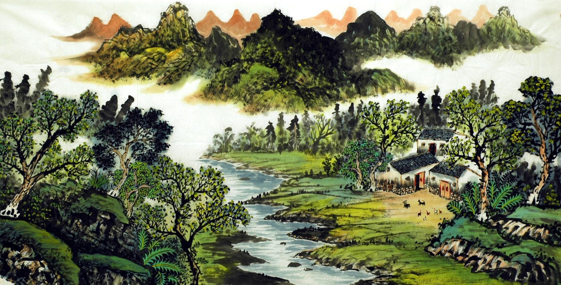 Chinese Landscape Painting - CNAG007315
