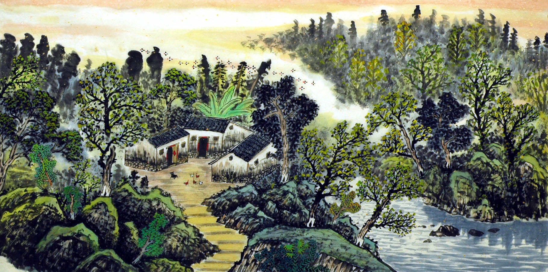 Chinese Landscape Painting - CNAG007316