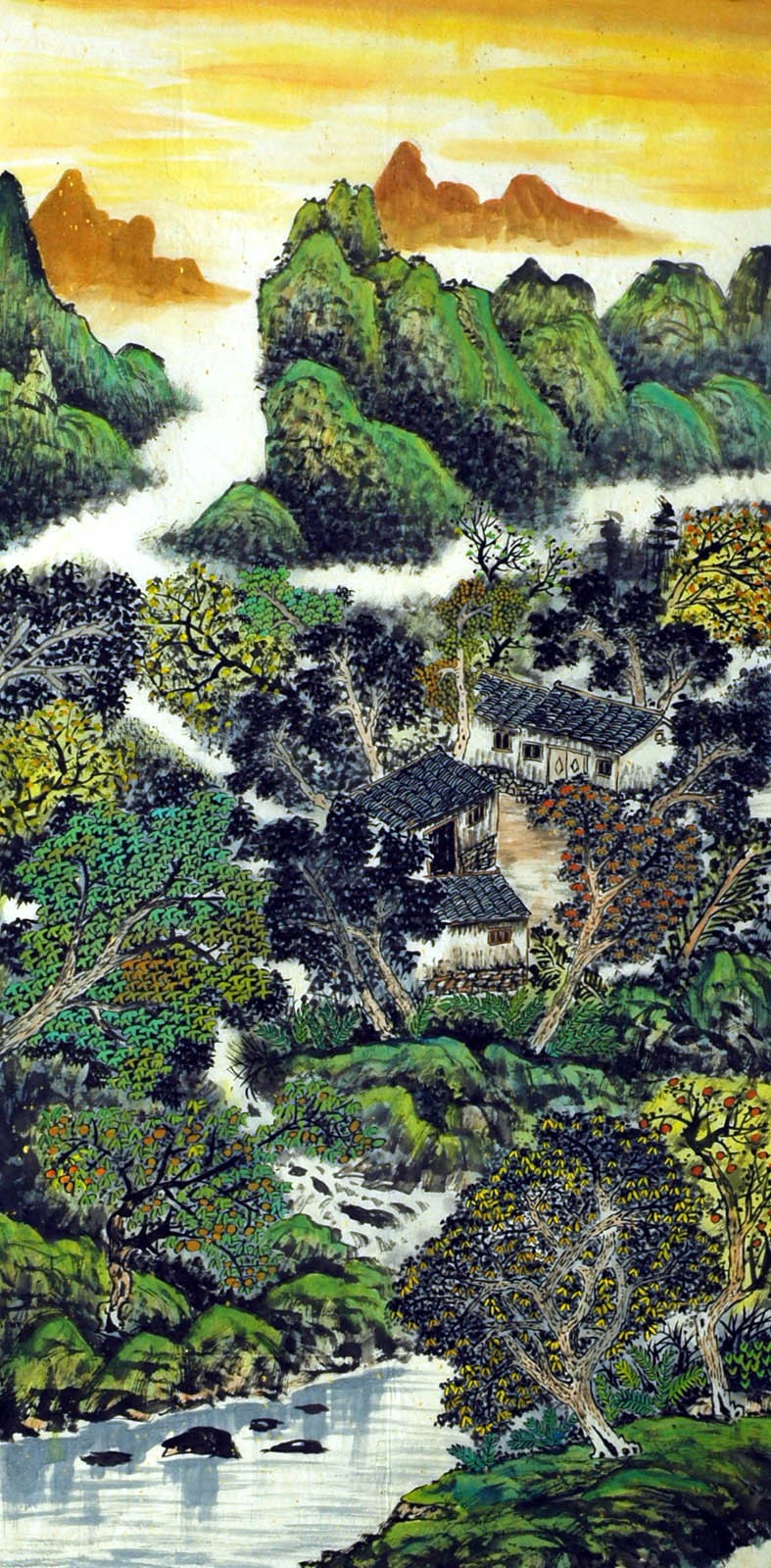 Chinese Landscape Painting - CNAG007318