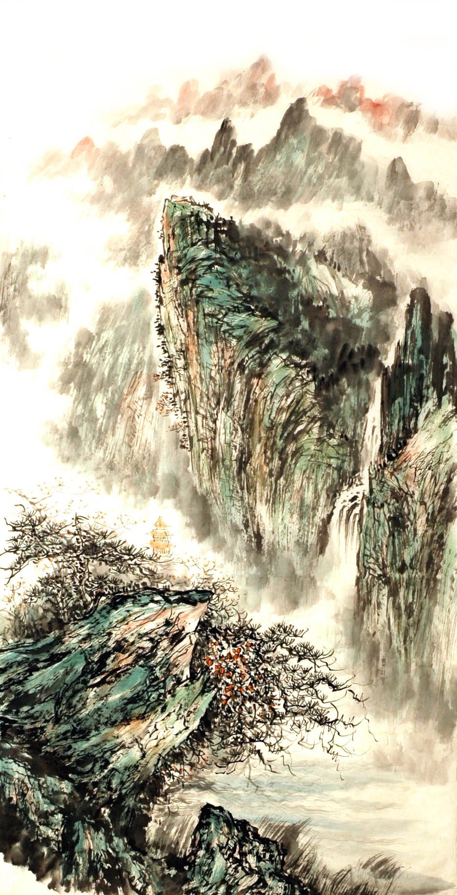 Chinese Landscape Painting - CNAG007327