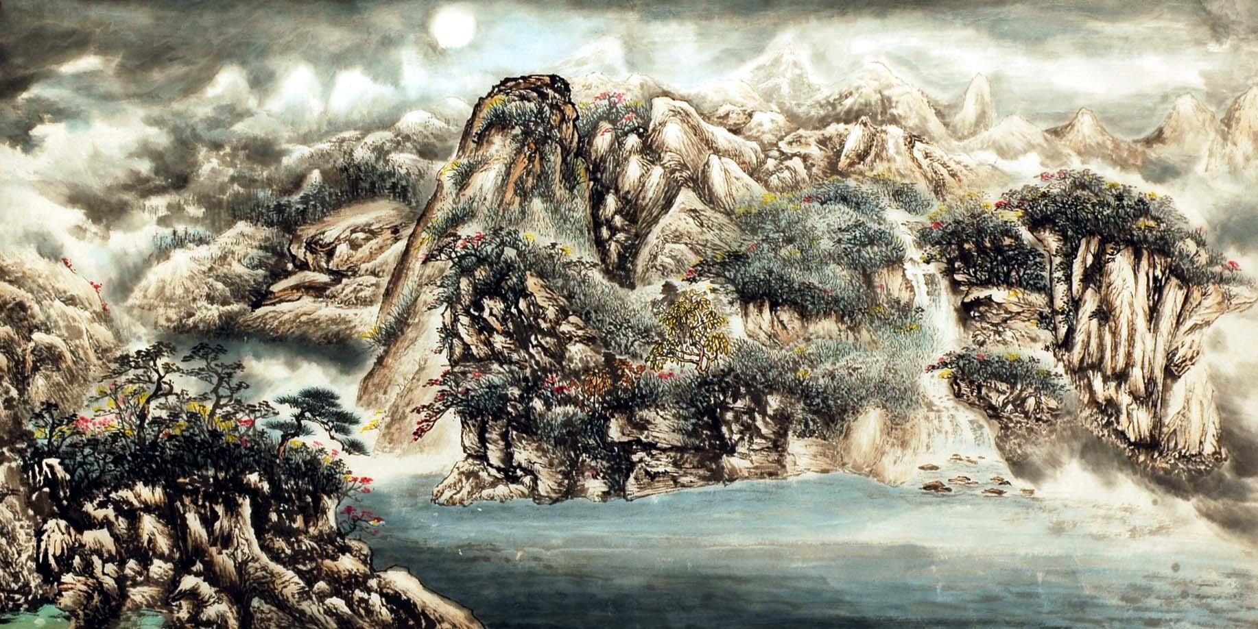 Chinese Landscape Painting - CNAG007331