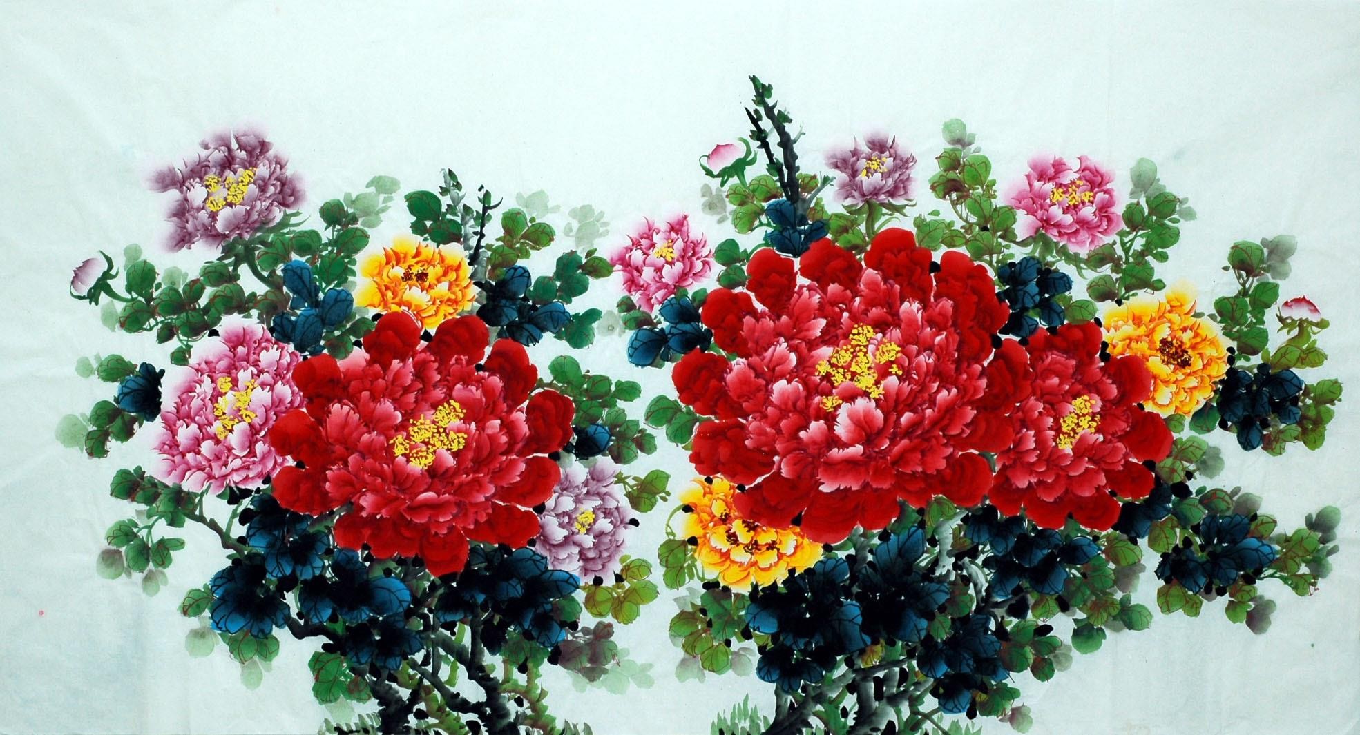 Chinese Peony Painting - CNAG007352