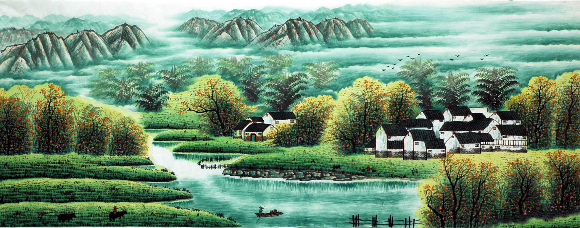 Chinese Landscape Painting - CNAG007387
