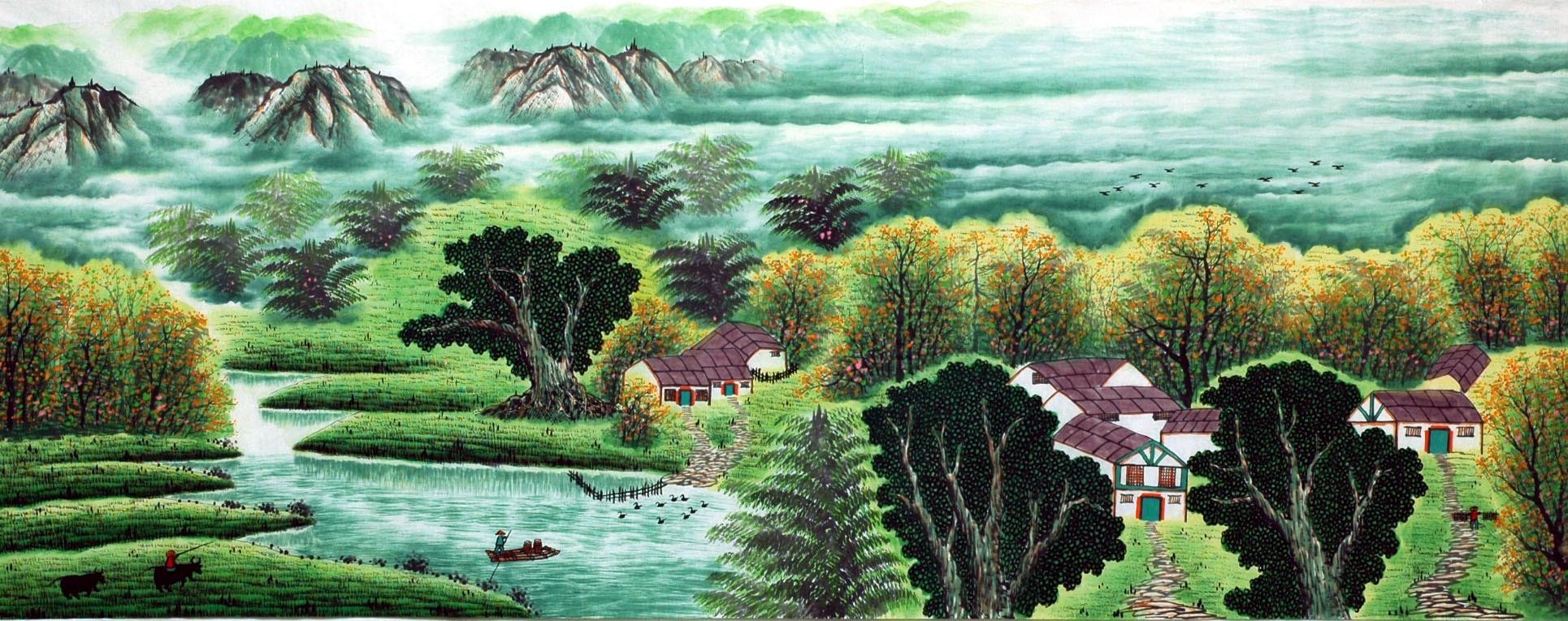 Chinese Landscape Painting - CNAG007408