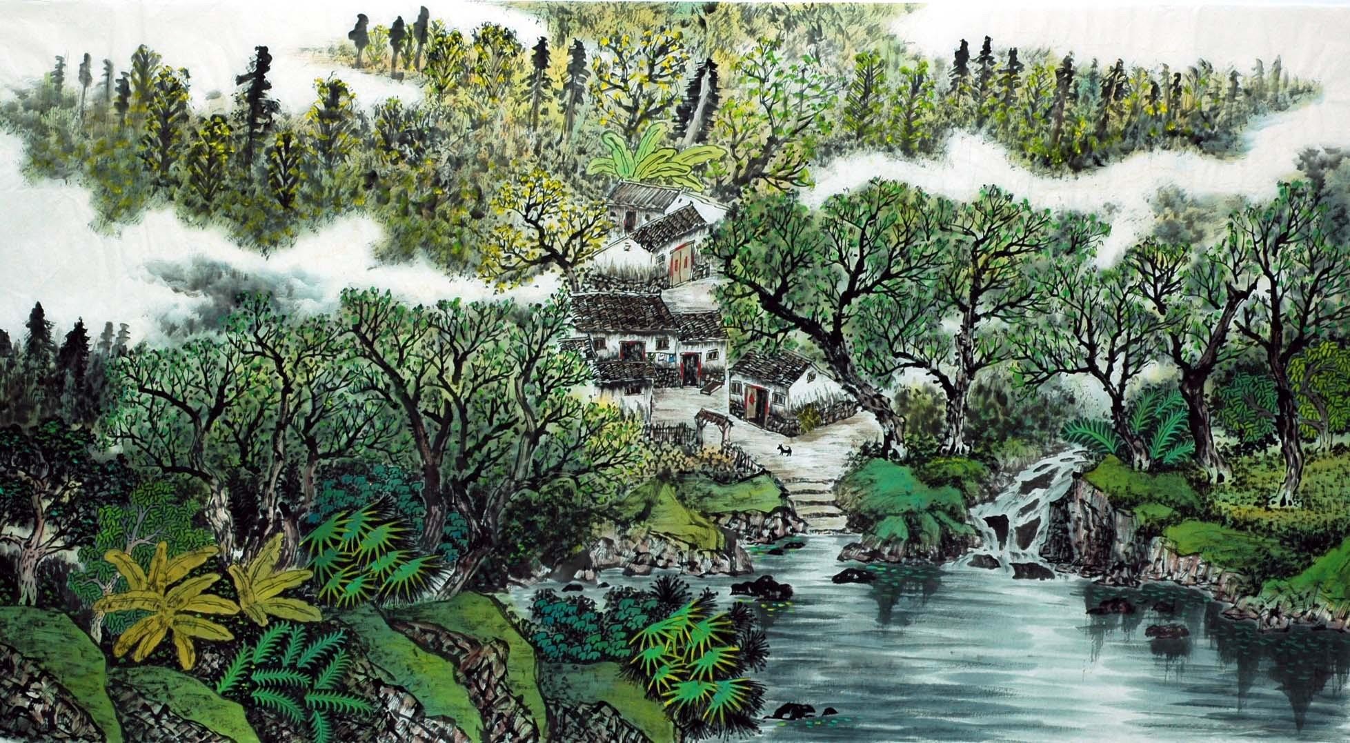 Chinese Landscape Painting - CNAG007412