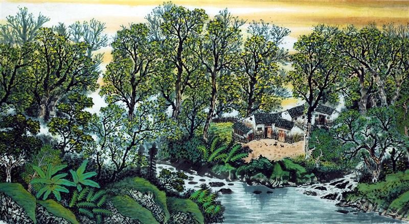Chinese Landscape Painting - CNAG007414