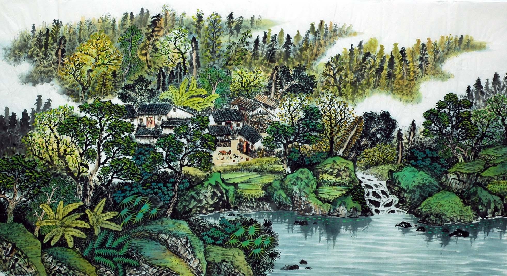 Chinese Landscape Painting - CNAG007415