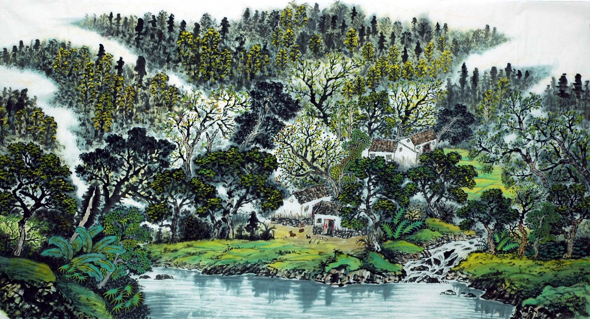 Chinese Landscape Painting - CNAG007416