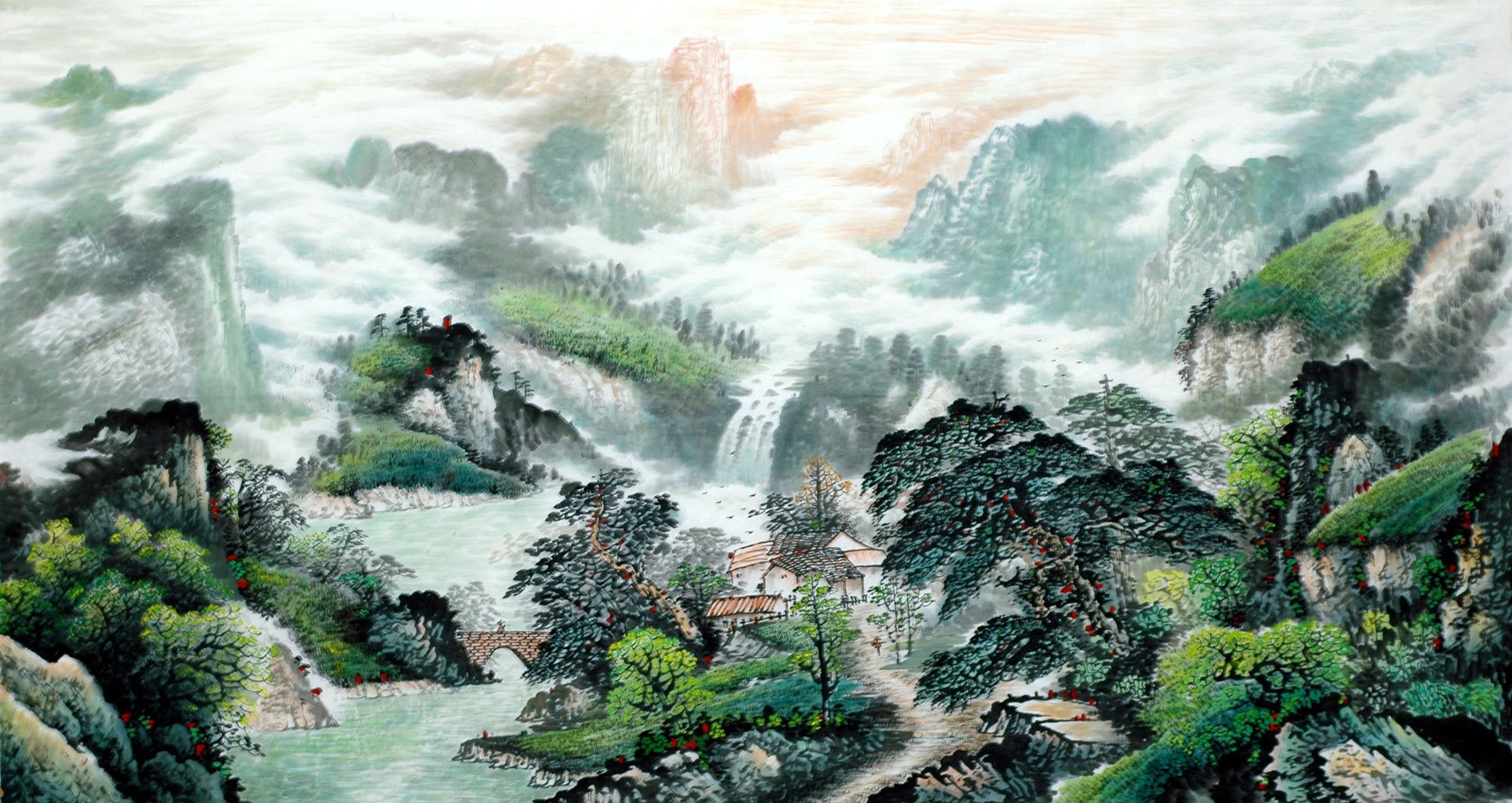 Chinese Landscape Painting - CNAG007424