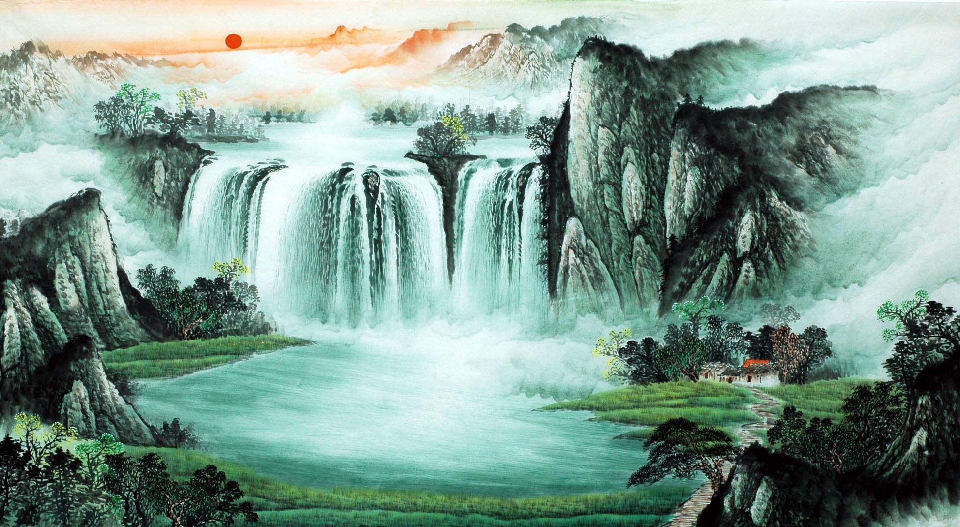 Chinese Landscape Painting - CNAG007425