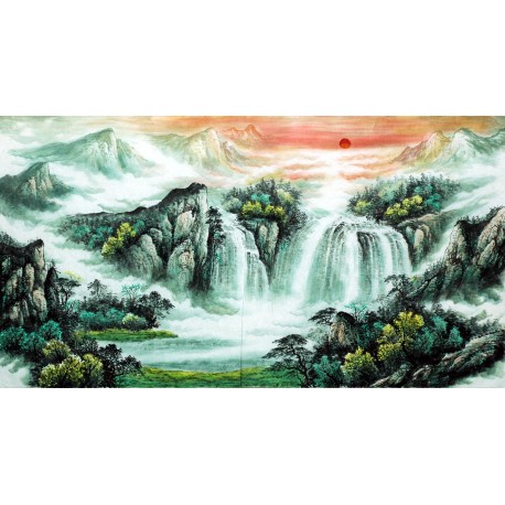 Chinese Landscape Painting - CNAG007426