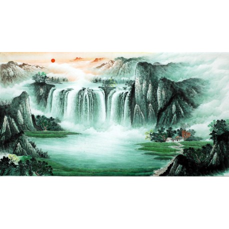 Chinese Landscape Painting - CNAG007428