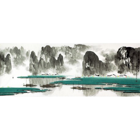 Chinese Landscape Painting - CNAG007439