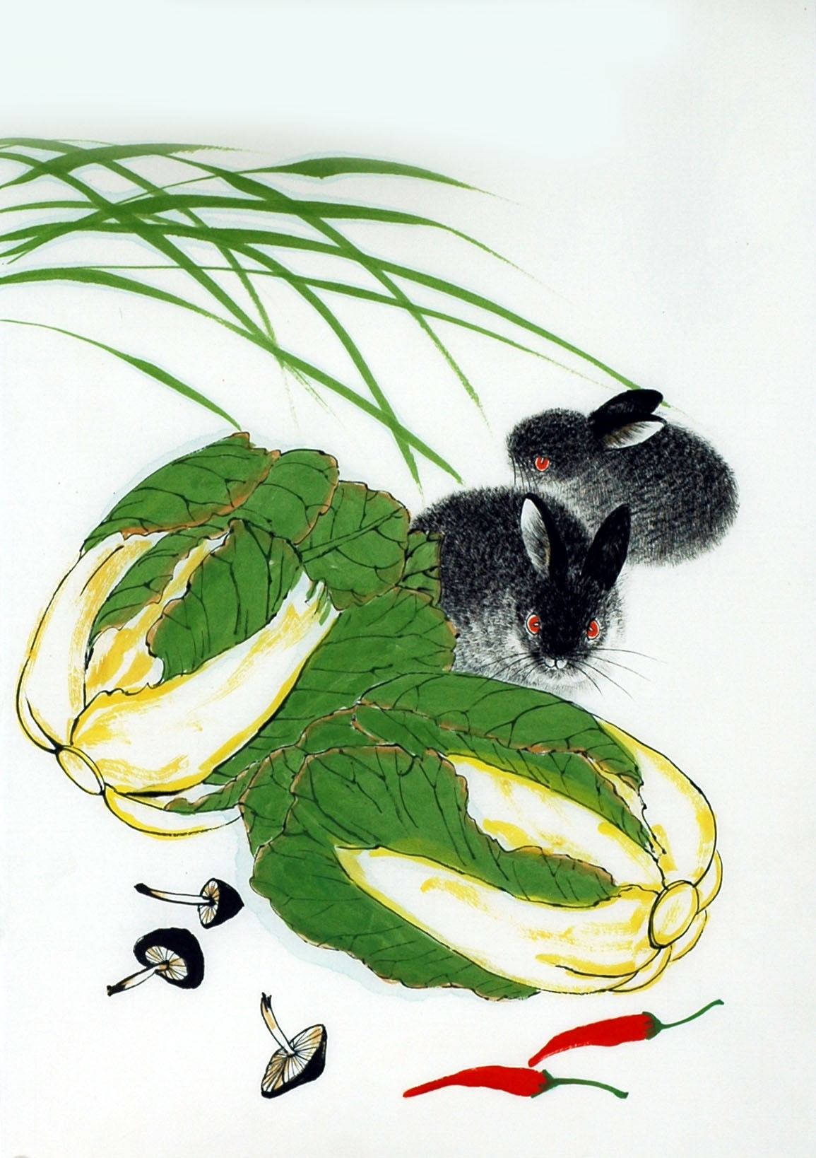 Chinese Rabbit Painting - CNAG007440