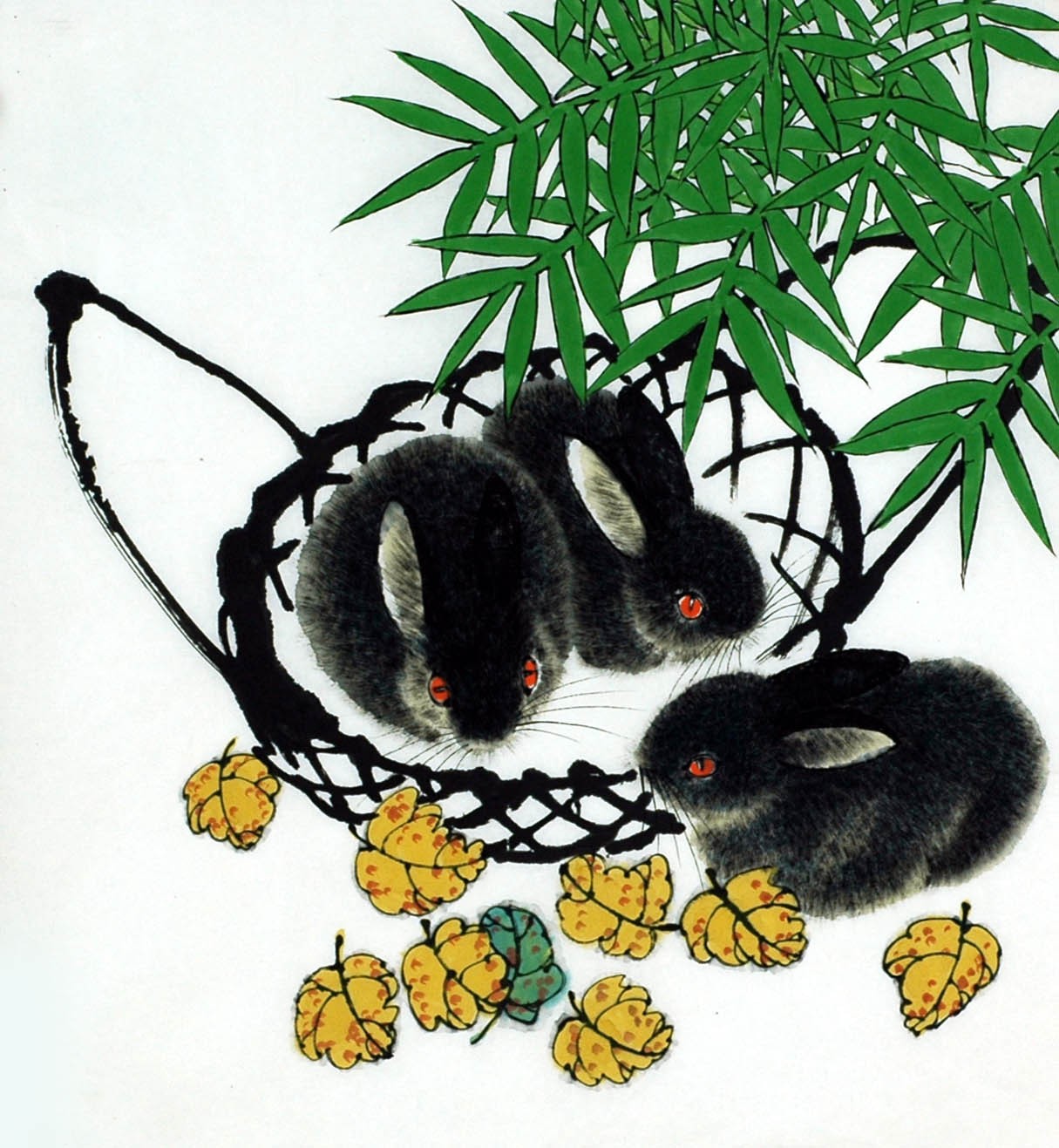 Chinese Rabbit Painting - CNAG007441