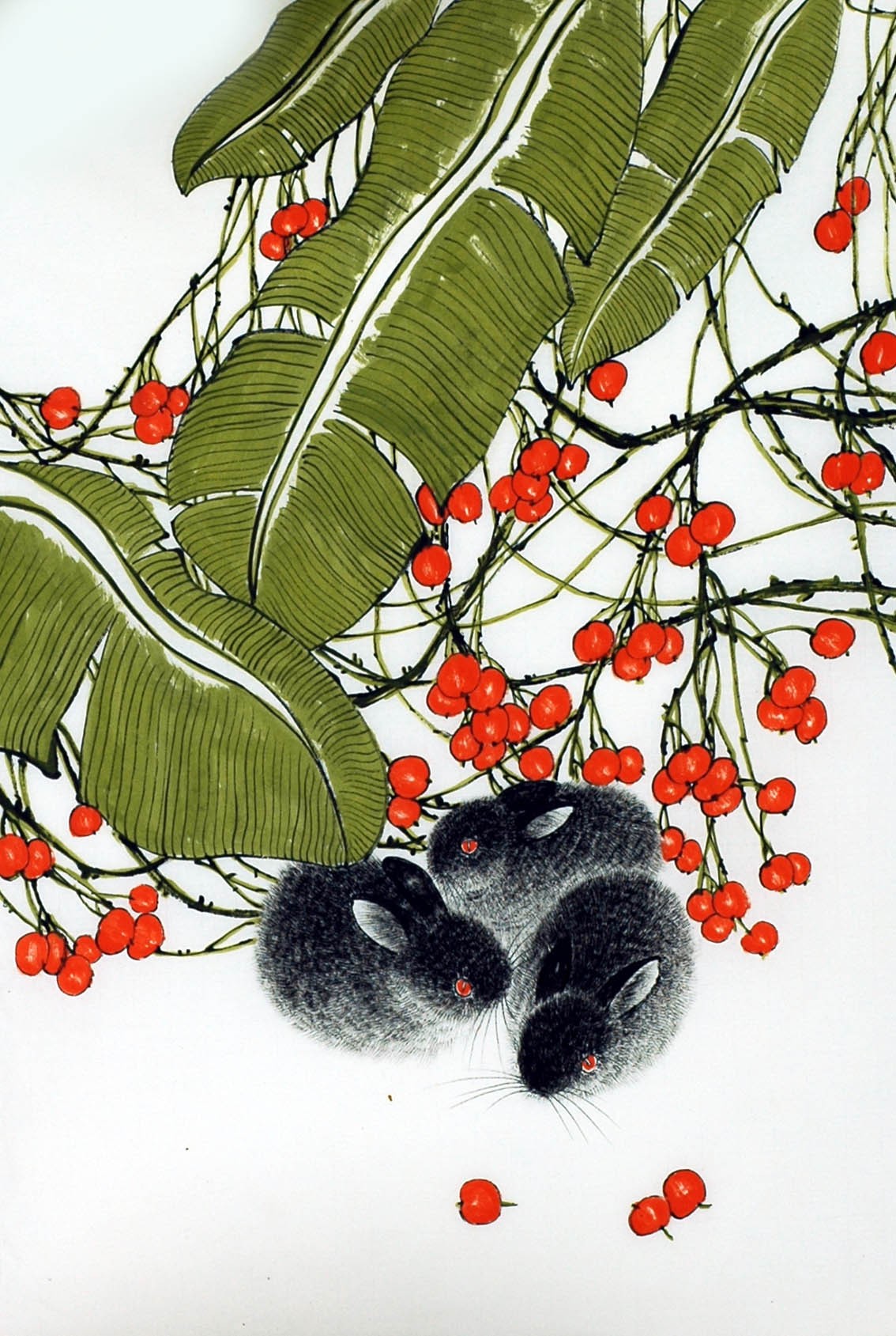 Chinese Rabbit Painting - CNAG007455