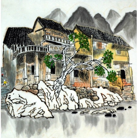 Chinese Landscape Painting - CNAG007475