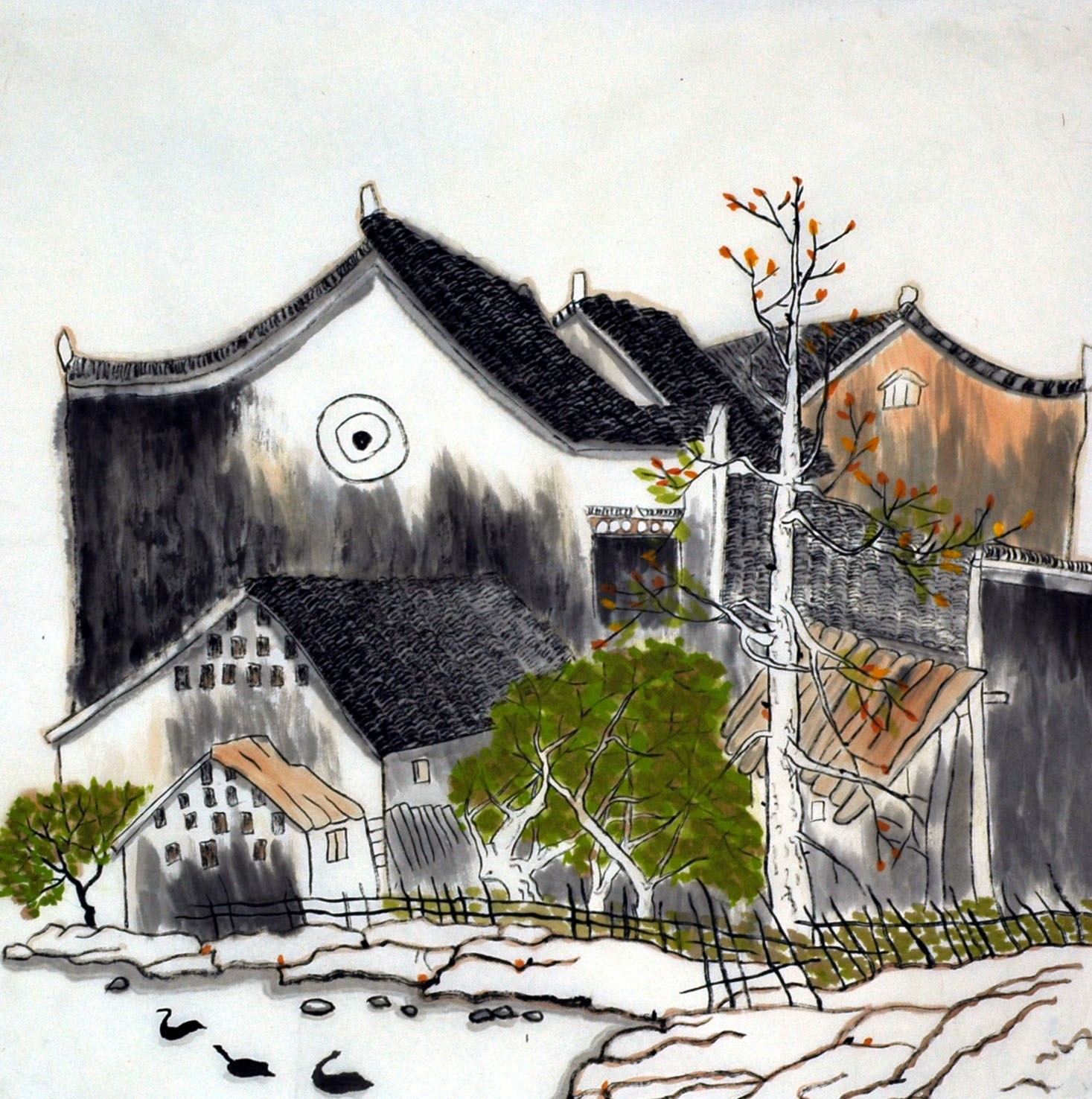 Chinese Landscape Painting - CNAG007476