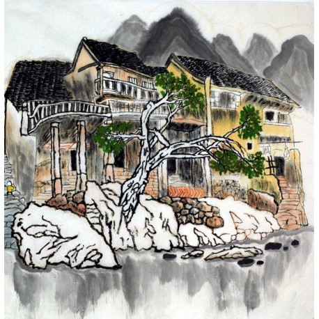 Chinese Landscape Painting - CNAG007477