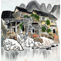 Chinese Landscape Painting - CNAG007478