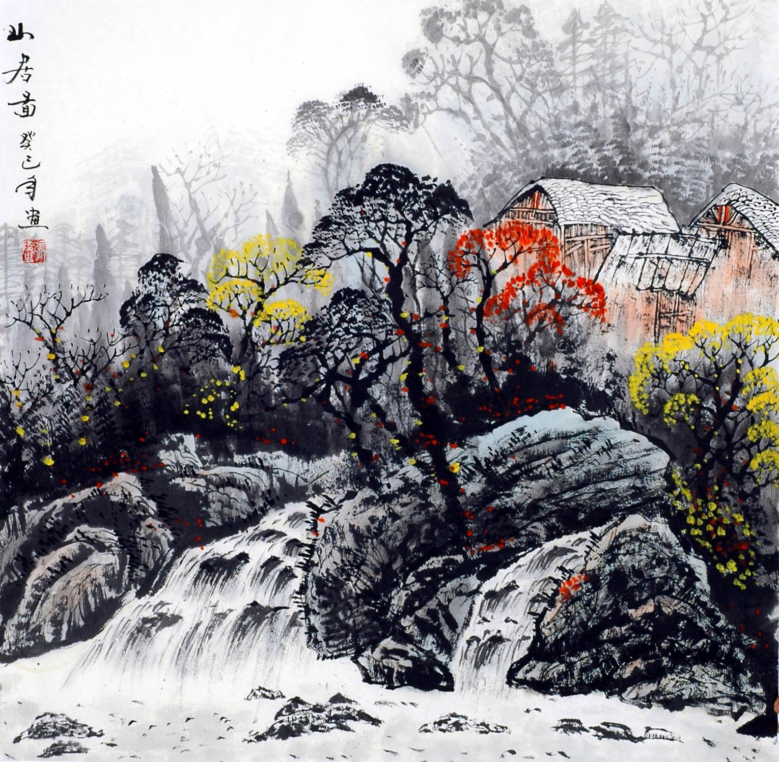Chinese Landscape Painting - CNAG007479