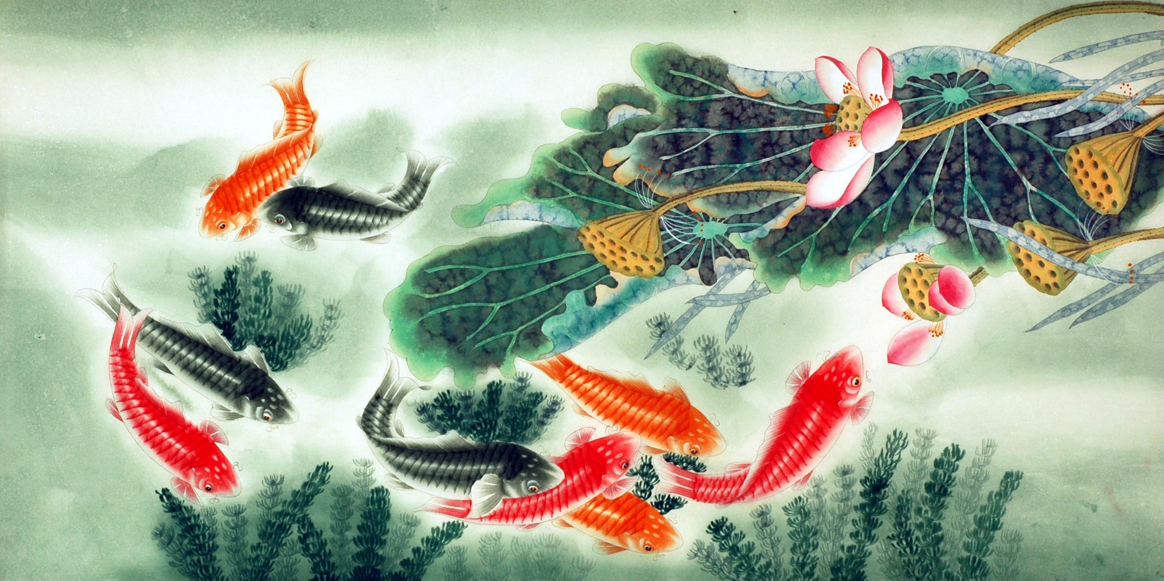 Chinese Fish Painting - CNAG007485
