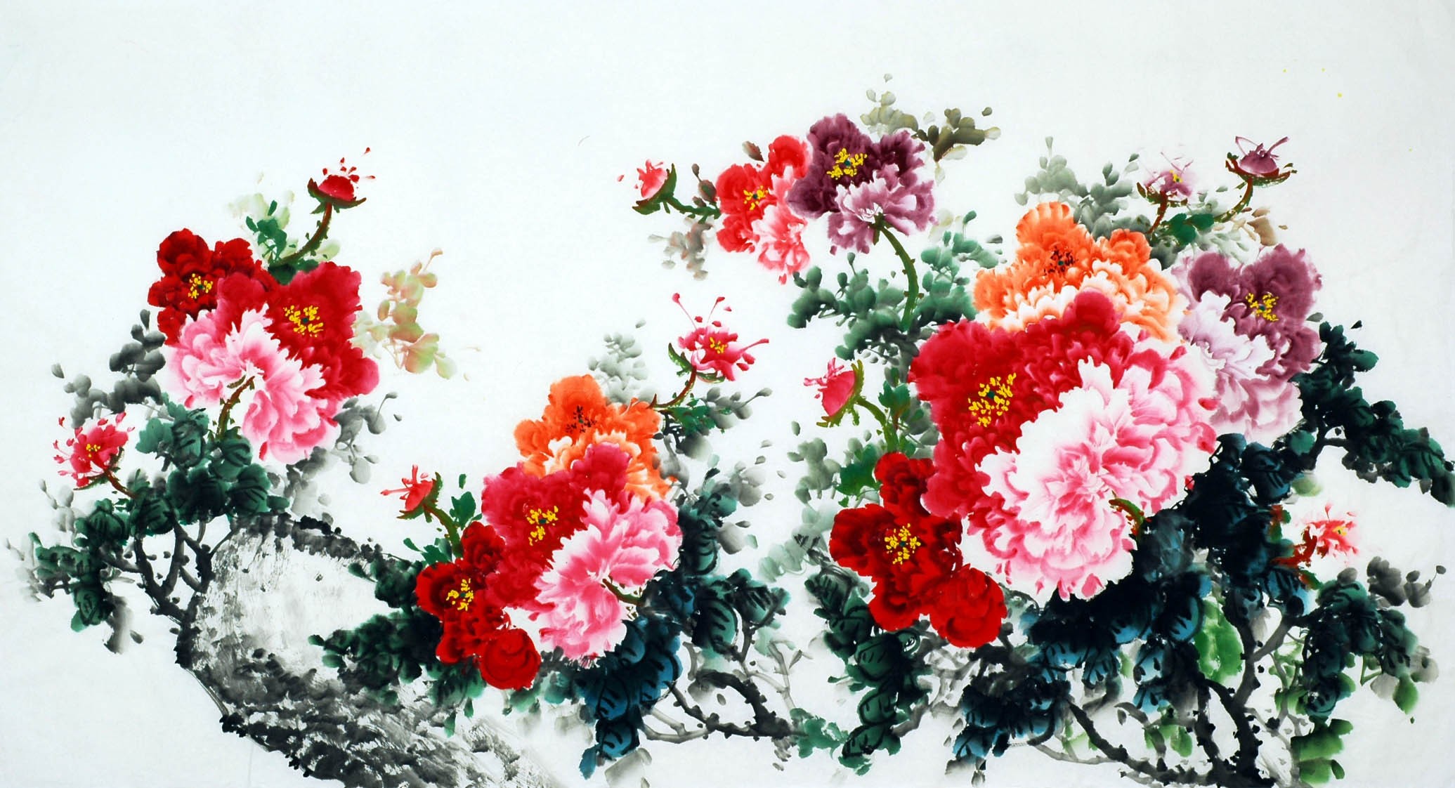 Chinese Peony Painting - CNAG007515