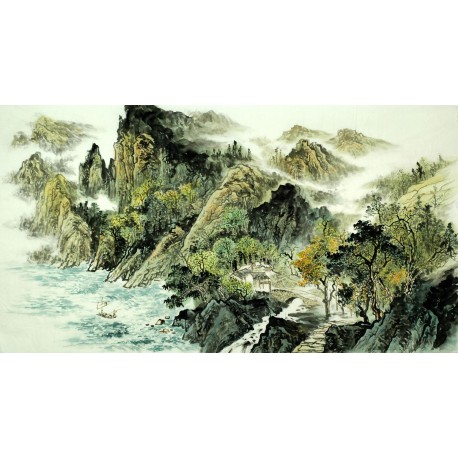 Chinese Landscape Painting - CNAG007518