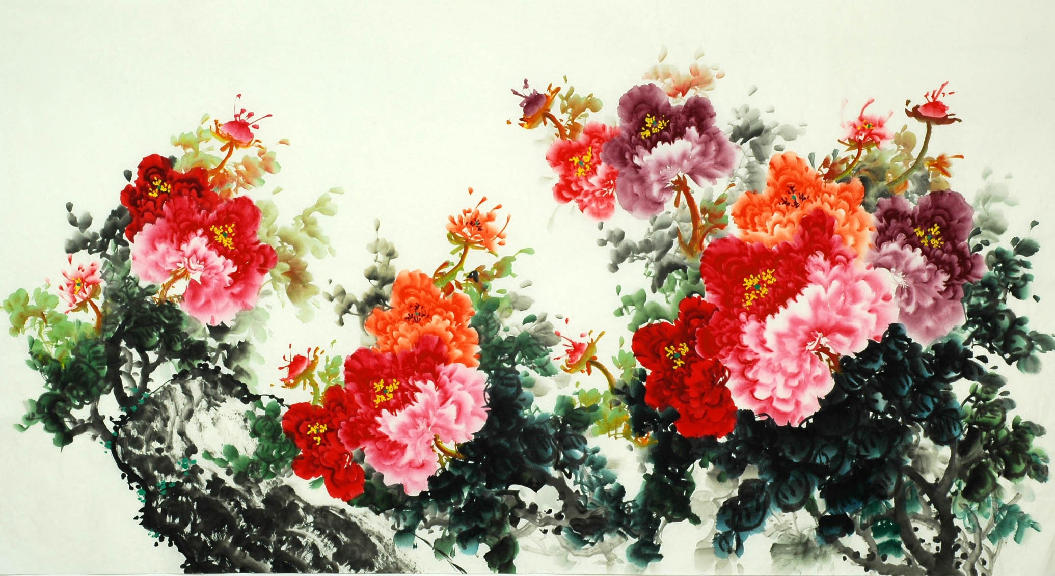 Chinese Peony Painting - CNAG007520
