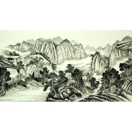 Chinese Landscape Painting - CNAG007523