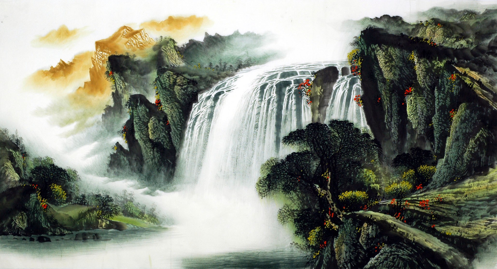 Chinese Landscape Painting - CNAG007524