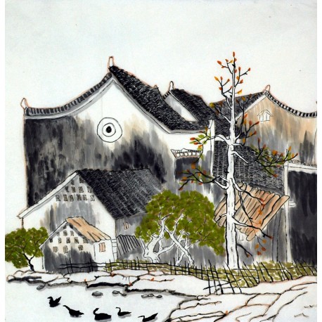 Chinese Landscape Painting - CNAG007526