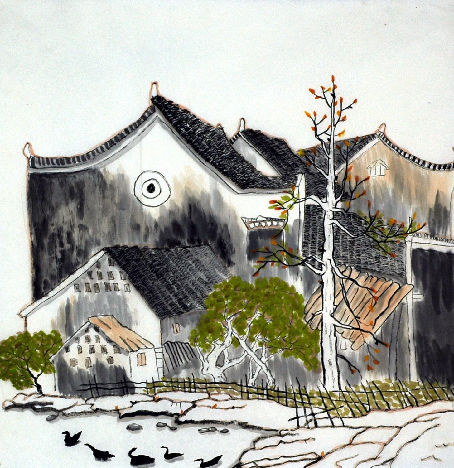 Chinese Landscape Painting - CNAG007526