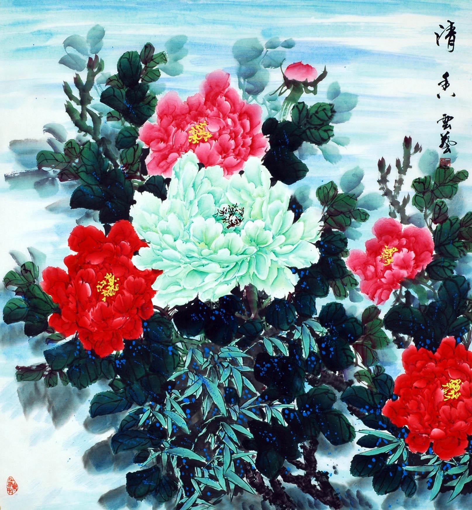 Chinese Peony Painting - CNAG007531